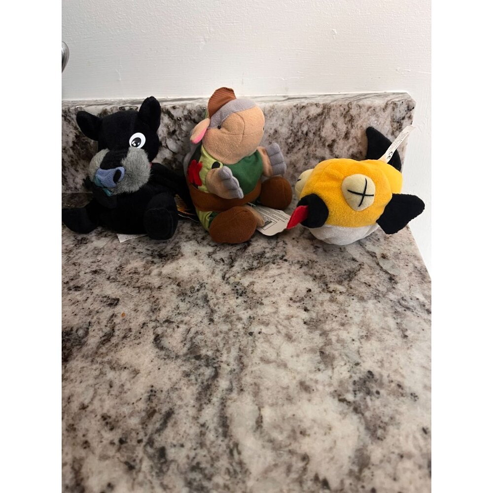The Meanie Series 1 & 2- Plush Bundle -digger the snottish Terrier-Armydillo Dan